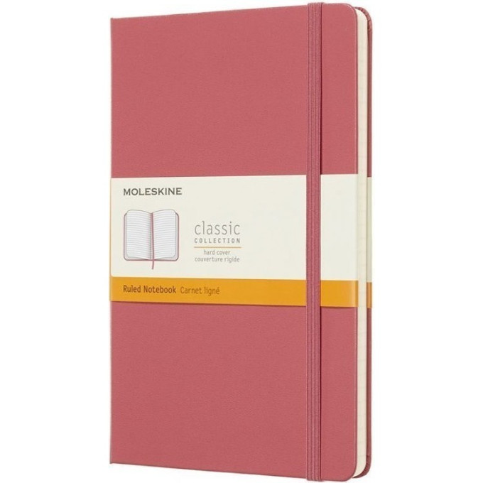 Блокнот MOLESKINE Classic Large, без линовки, розовый QP062D11