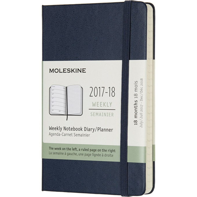 Еженедельник MOLESKINE Academic Week Pocket, синий сапфир DHB2018WN2